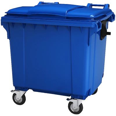 Мусорный контейнер 1100л. на колесах без крышки 