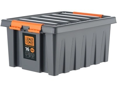 Ящик сплошной 415×300×190 мм, объем 23.66 л., арт.: Rox Box PRO 16, антрацит, код: 25339