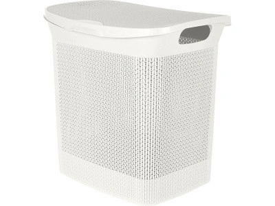 Корзина 430х340х450 35л. для белья, с откидной крышкой, стенки перф, код: 36153