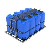 Кассета ST 10000 л (5х2000) с лестницей и площадкой синяя