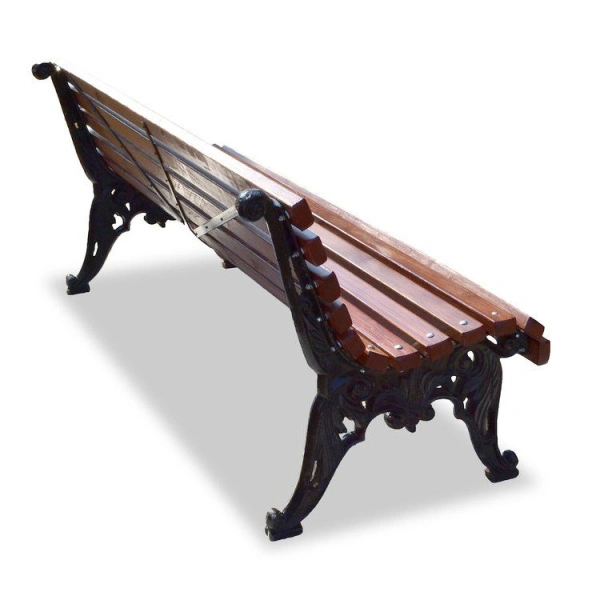 Скамейка чугунная «Белые ночи» без подлокотников 2,0 м (2 опоры)