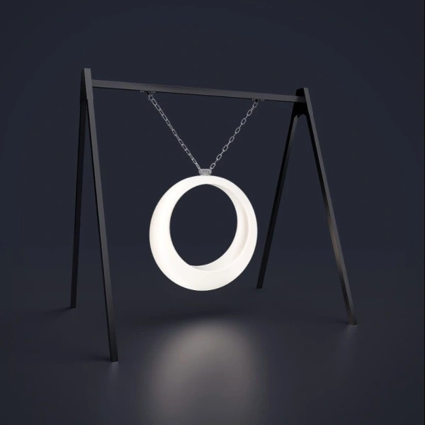 Светящиеся качели с конструкцией «Ring» 1 кольцо, белая подсветка