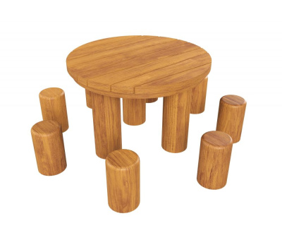 Стол с пеньками HARDWOOD «Лесная поляна»