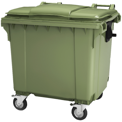 Мусорный контейнер 1100л. на колесах без крышки 