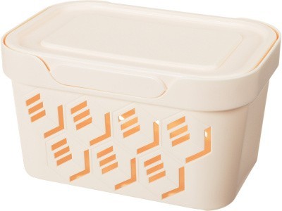 Ящик для хранения перфорированный 189х132х110, объем 1.9, бежевый, код:22796