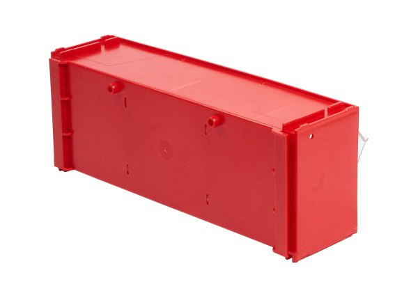 Короб откидной Стелла-техник F-300-3 , 300х96х112мм, красный, прозрачный